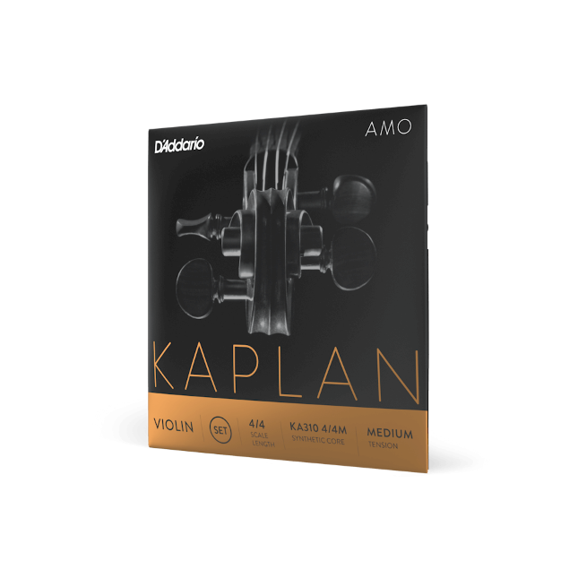 D&#39;Addario Kaplan Amo Violin String Set, 4/4 Scale, Medium Tension