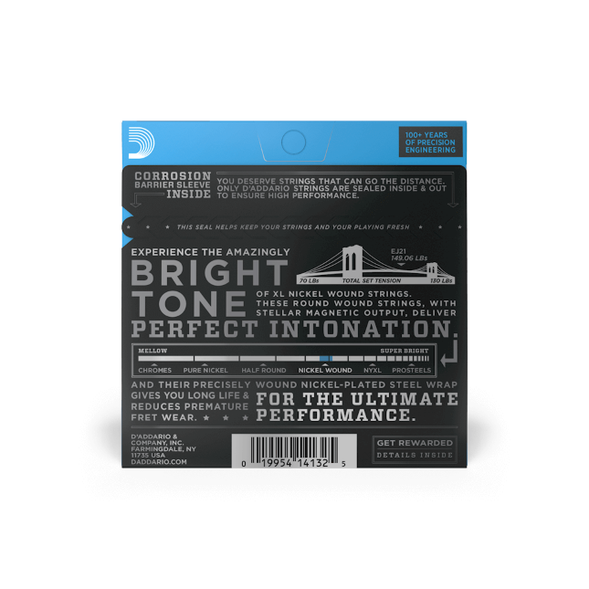 D'Addario EJ21, cuerdas con entorchado en níquel para guitarra eléctrica, blandas para Jazz, 12-52