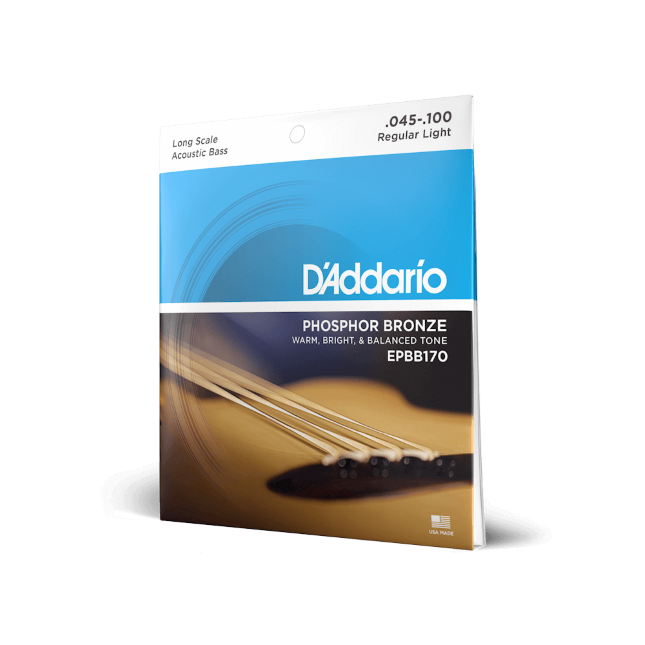 D'Addario EPBB170 Saiten für Akustik-Bassgitarre, Phosphorbronze, 45-100, Long Scale