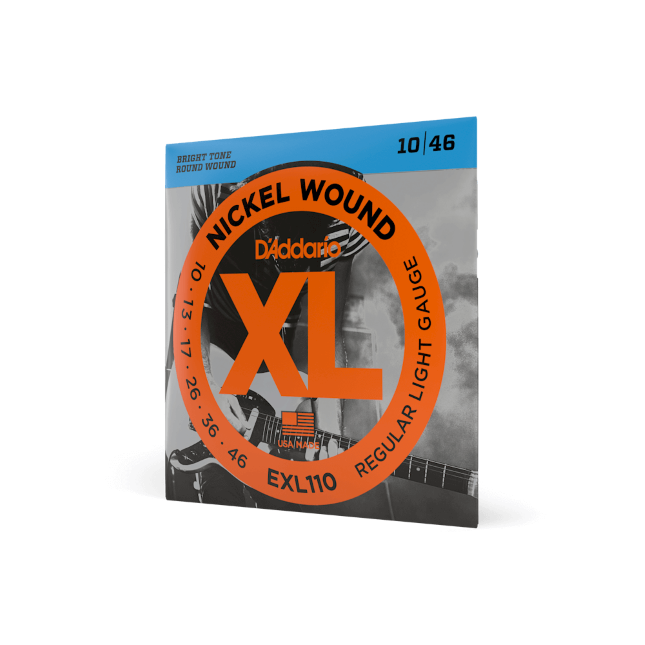D'Addario EXL110, cuerdas con entorchado en níquel para guitarra eléctrica, regular blandas, 10-46