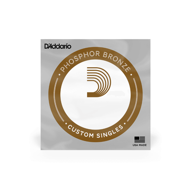 Corde seule pour guitare acoustique avec filet en bronze phosphoreux D'Addario PB017, .017