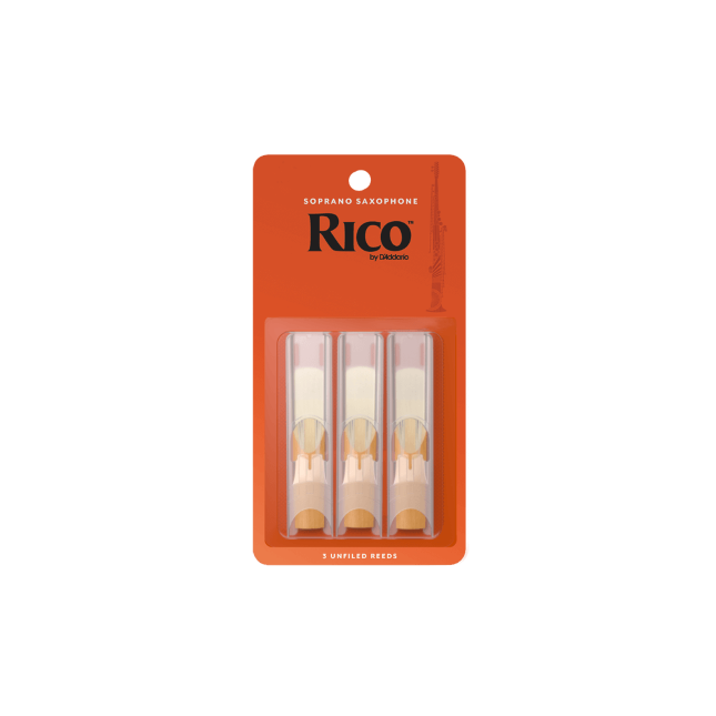 Rico by D'Addario Soprano Sax Reeds, Strength 1.5, 3-pack