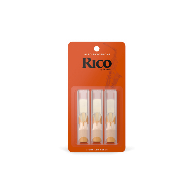 large Rico by D'Addario Alto Sax Reeds, Strength 2.5, 3-pack