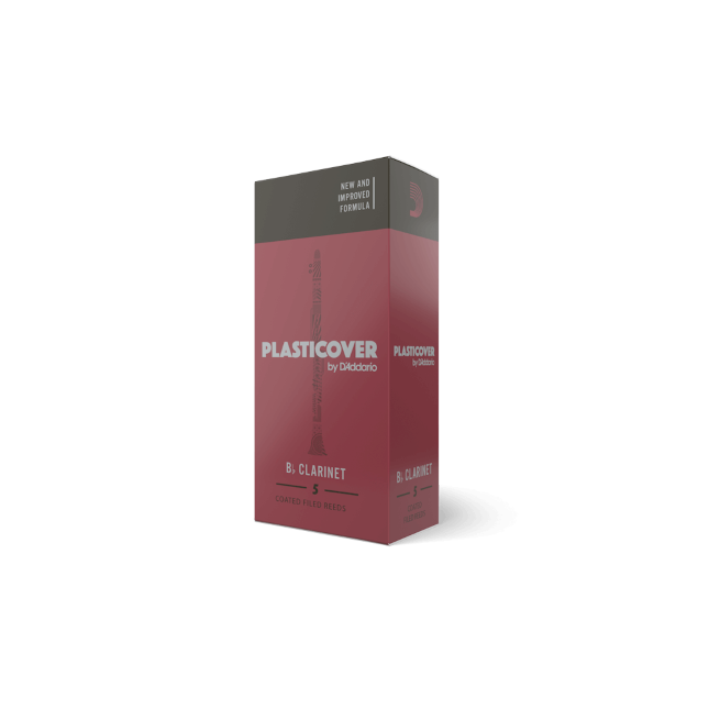 Plasticover by D'Addario Bb Clarinet Reeds, Strength 1, 5-pack